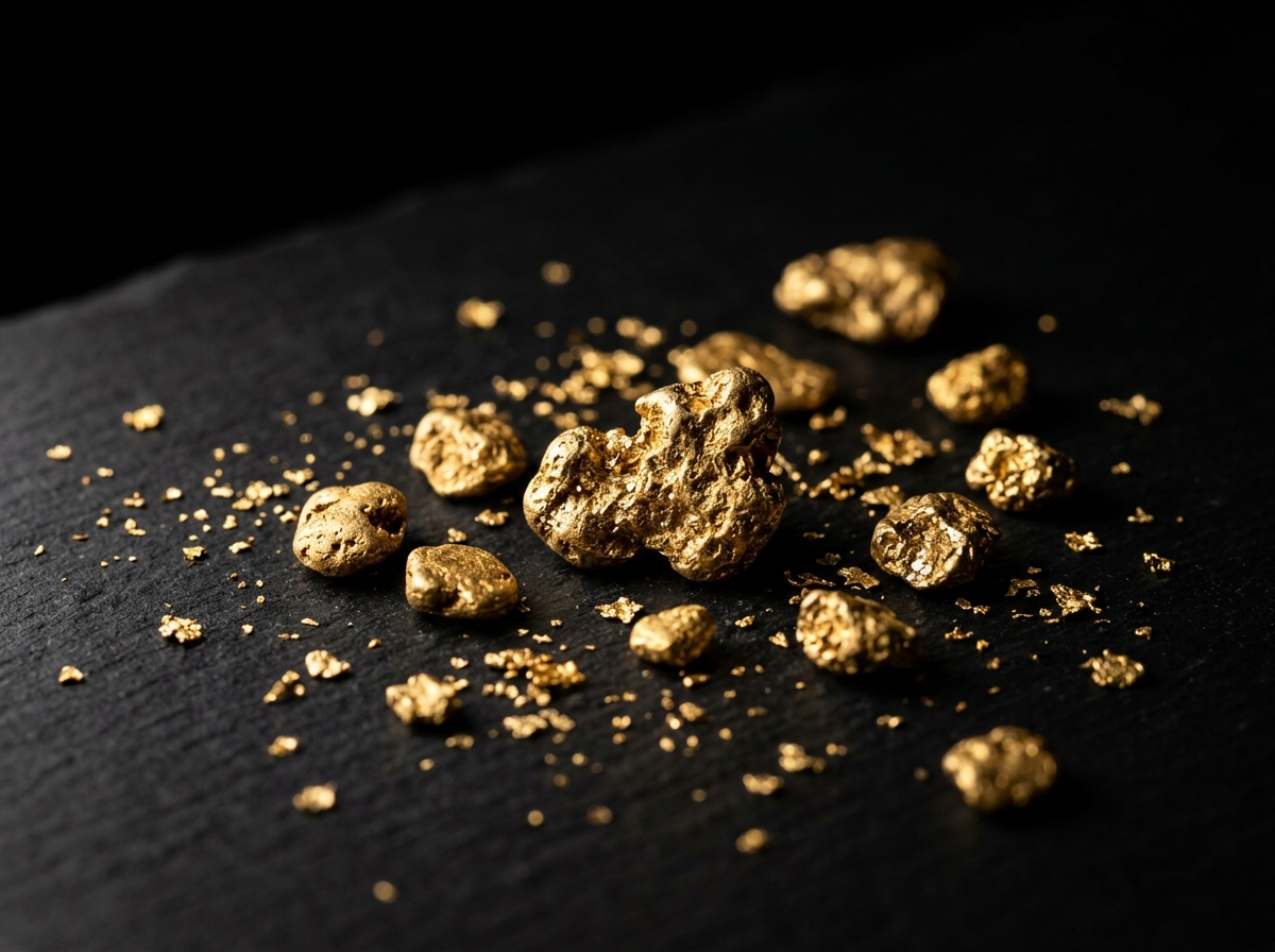 Small natural gold nuggets for collectors