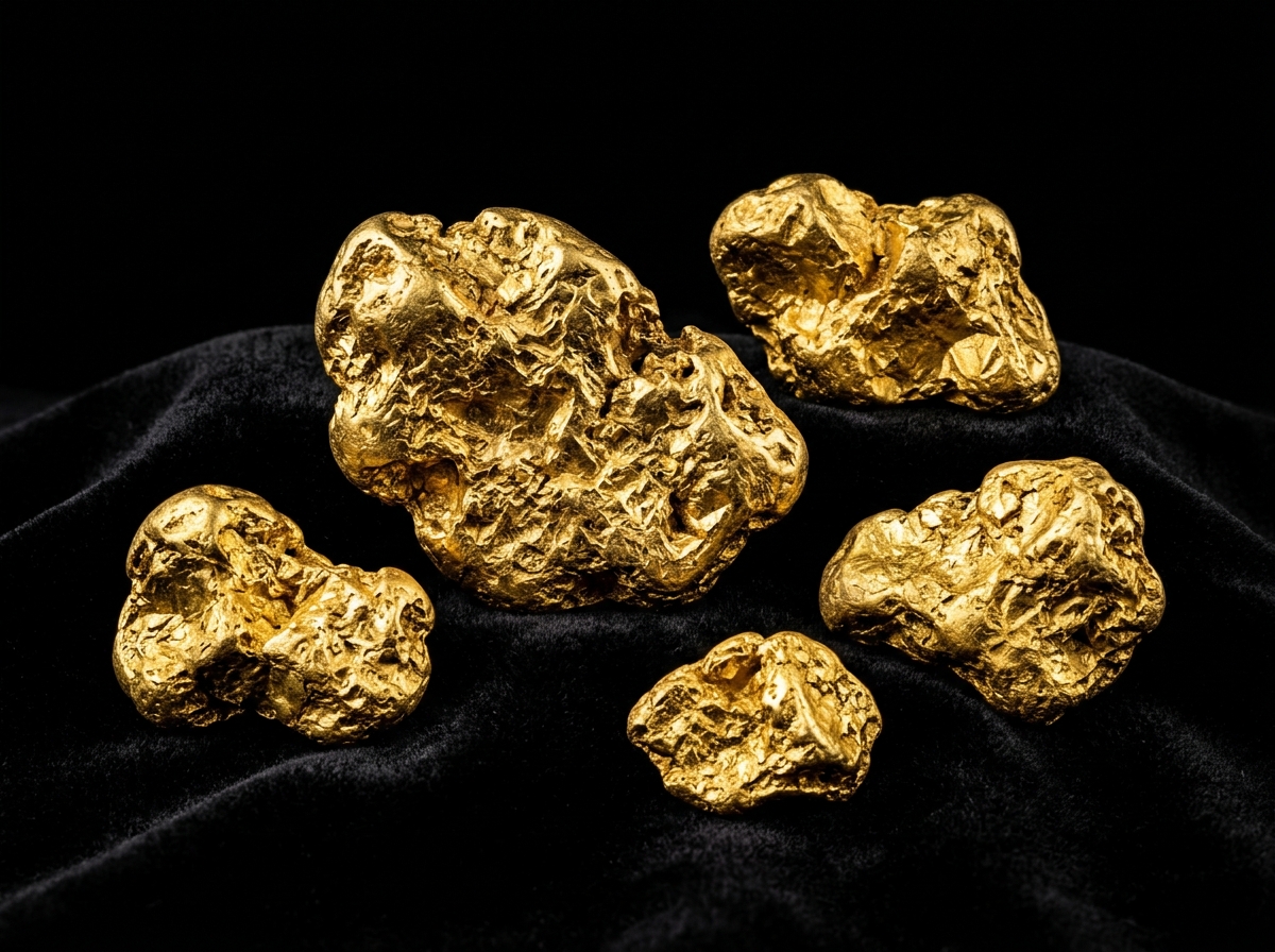 Large museum-grade natural gold nuggets