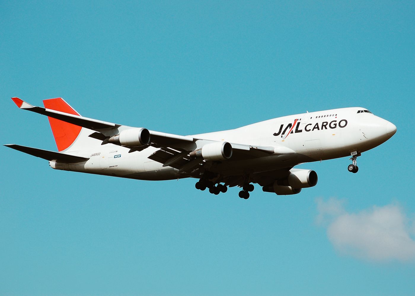 Air cargo aircraft on the tarmac for global freight